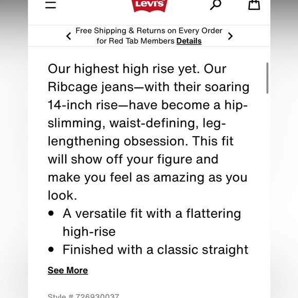 Levi’s Ribecage Straight Ankle Jeans - Picture 12 of 12